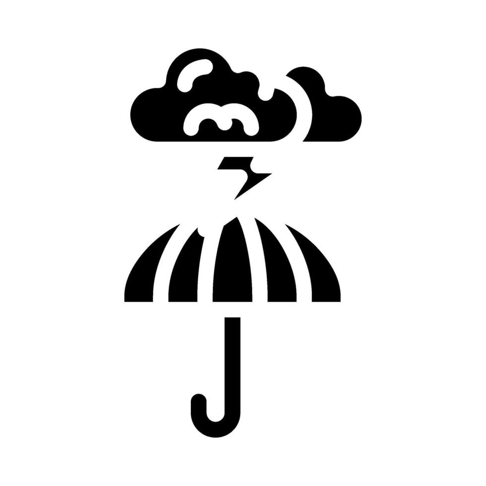 storm resistant label product caution glyph icon illustration vector