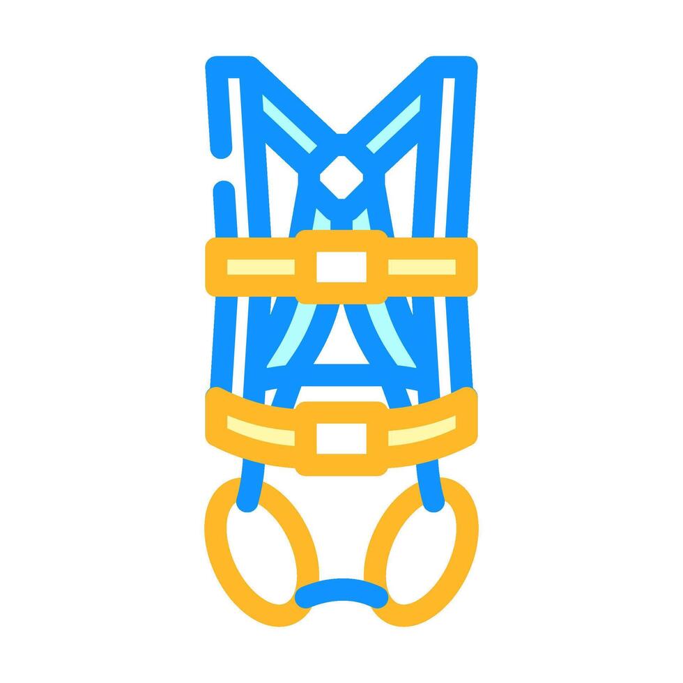 safety harness ppe protective equipment color icon illustration vector