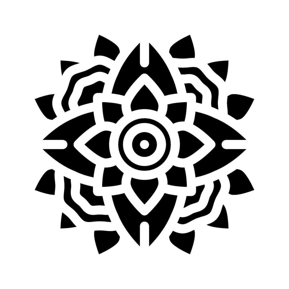 mandala buddhism glyph icon illustration vector