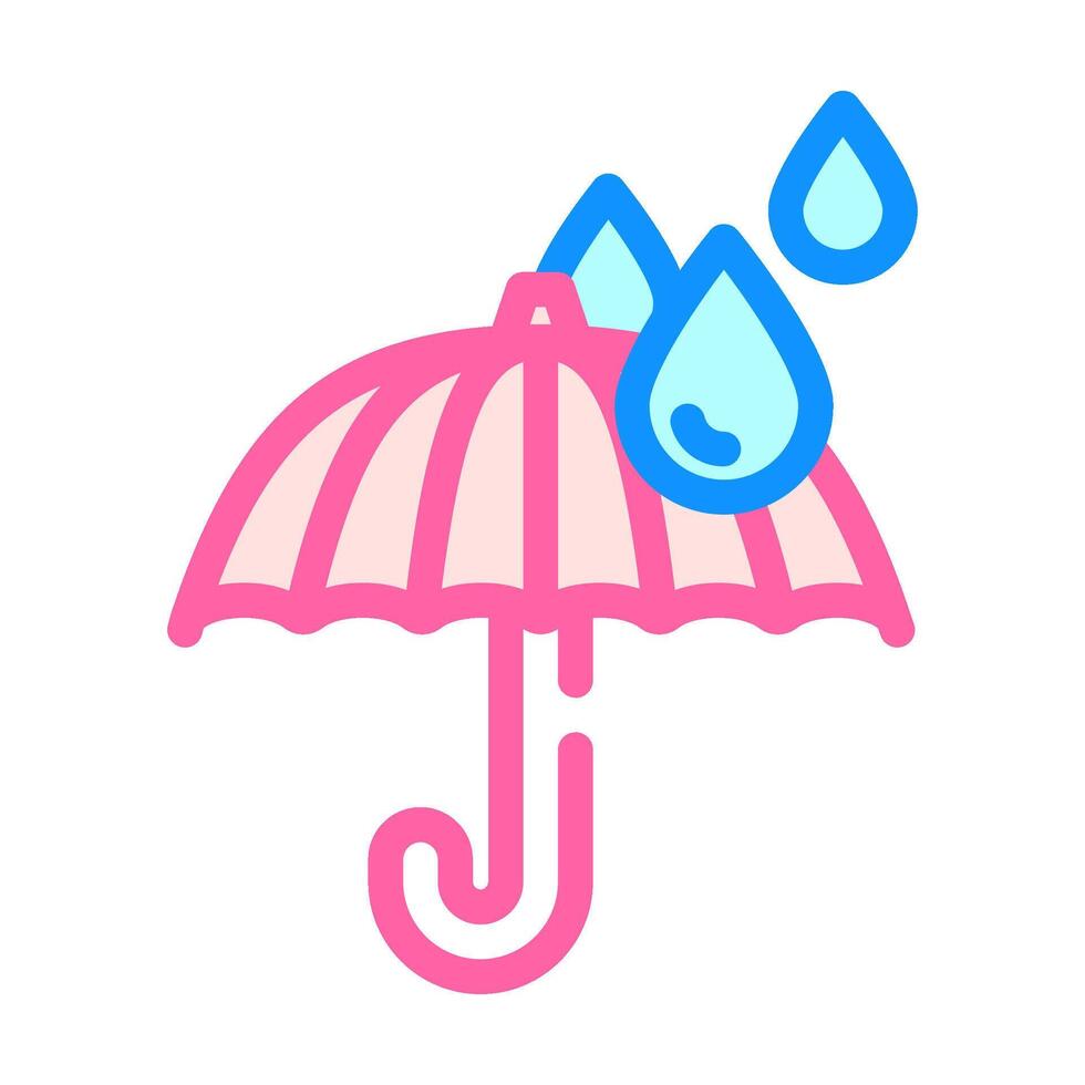 showerproof product label caution color icon illustration vector