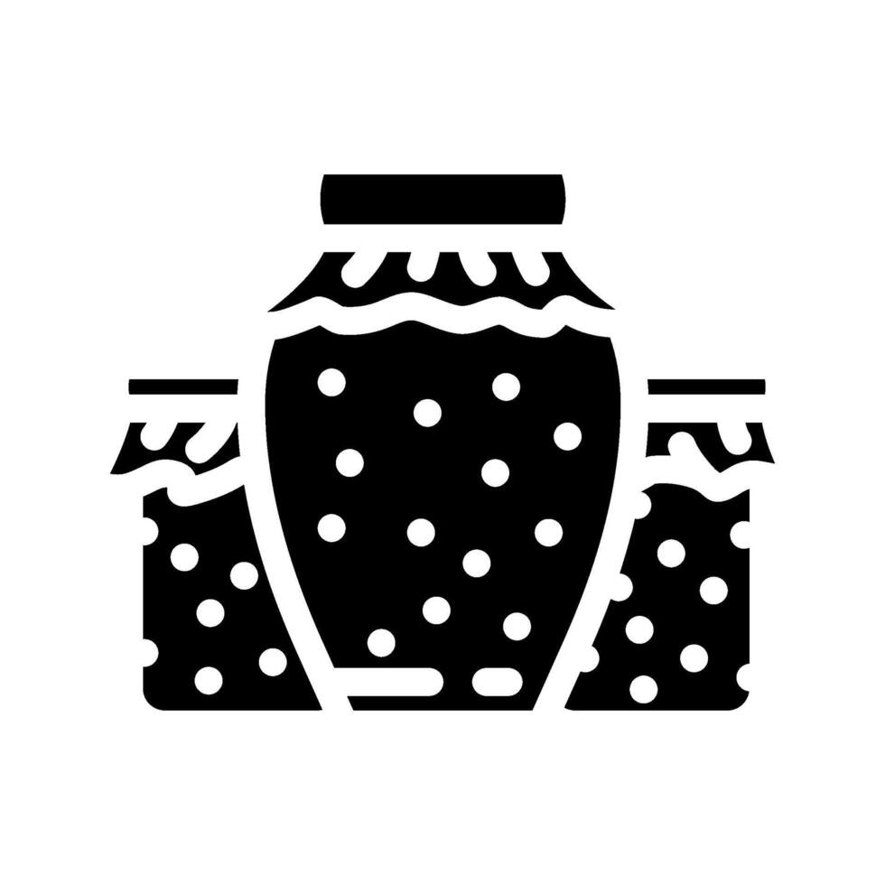 making homemade jam autumn glyph icon illustration vector