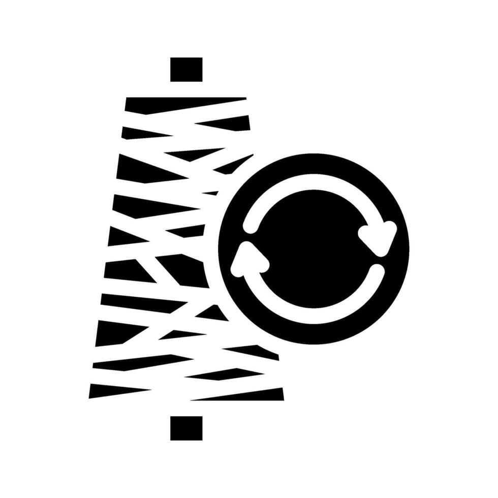 renewable fibers sustainable fashion glyph icon illustration vector