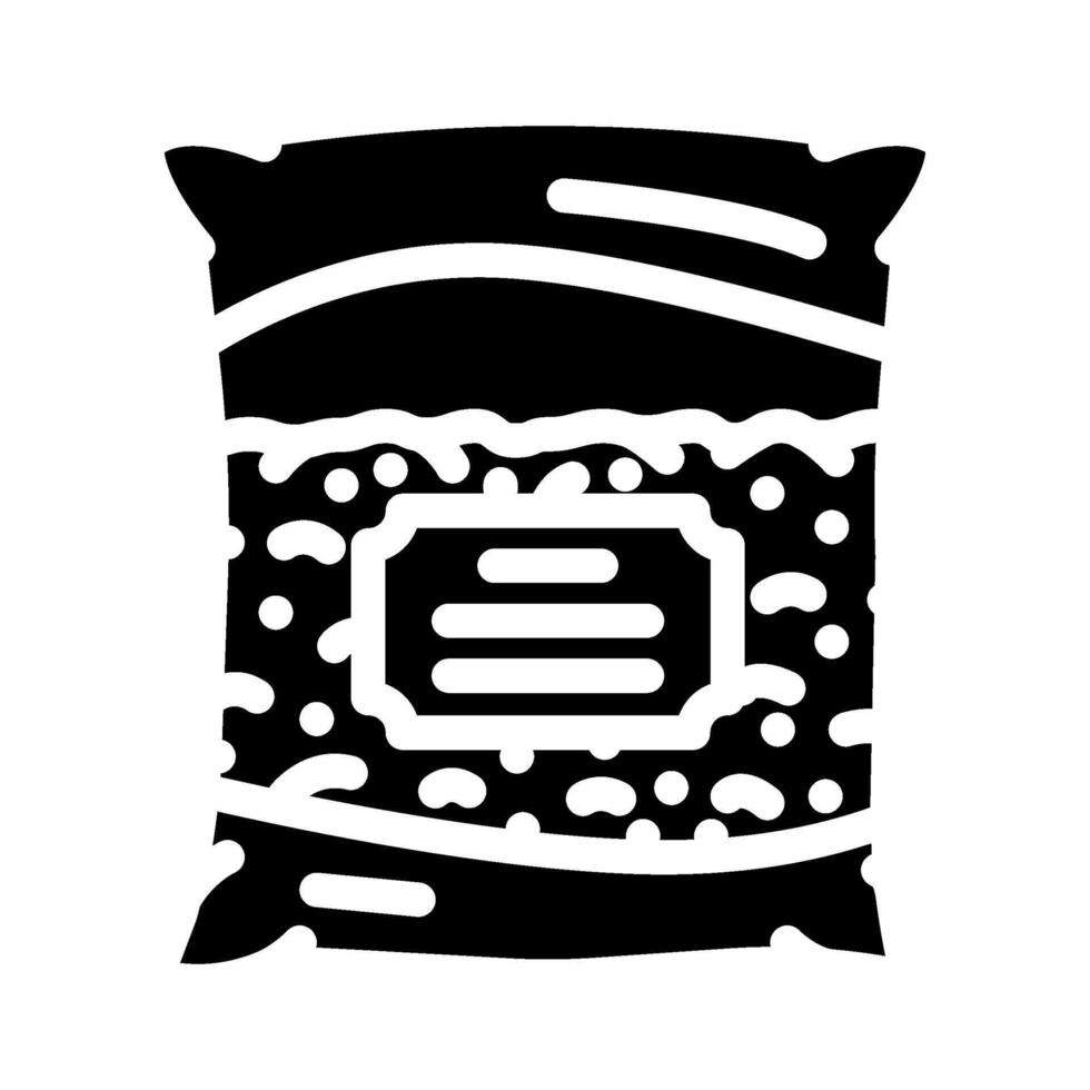 hamster bedding pet glyph icon illustration vector