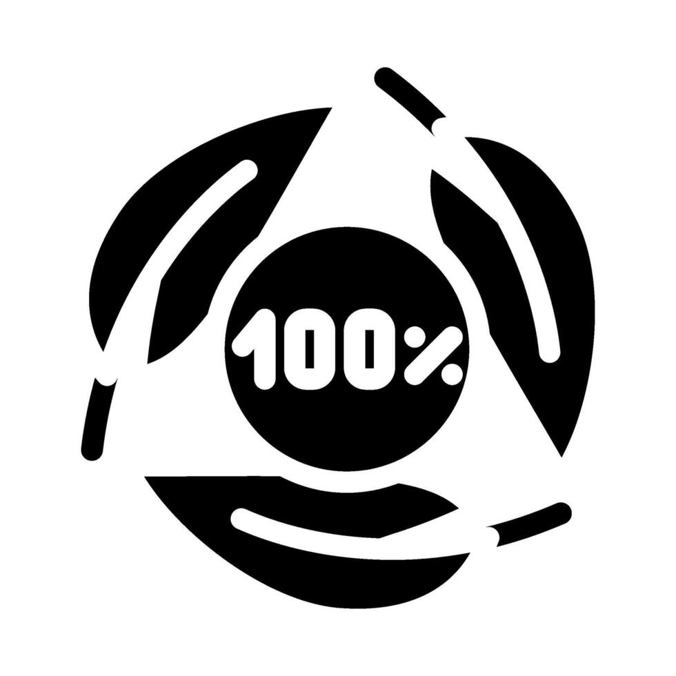 biodegradable product label warning glyph icon illustration vector