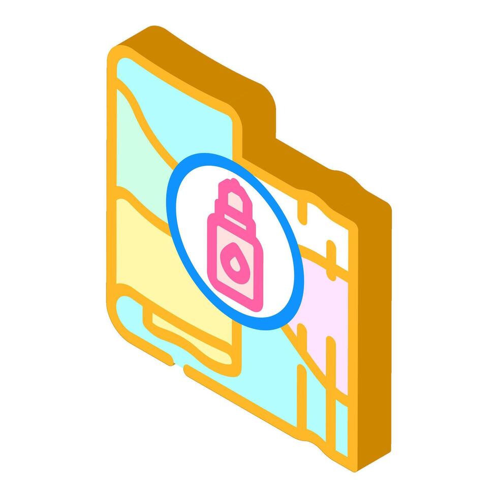low impact dyes sustainable fashion isometric icon illustration vector
