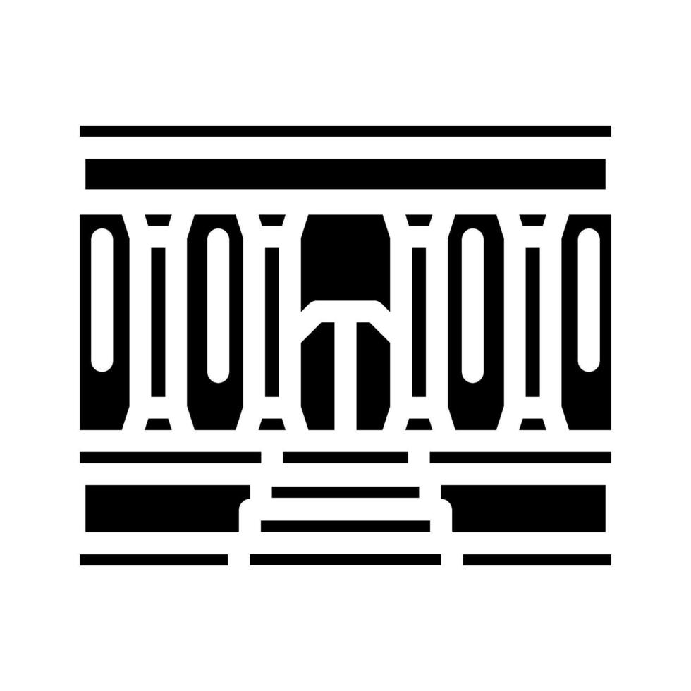 city bank building glyph icon illustration vector
