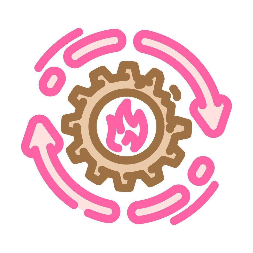 disaster recovery business process color icon illustration vector