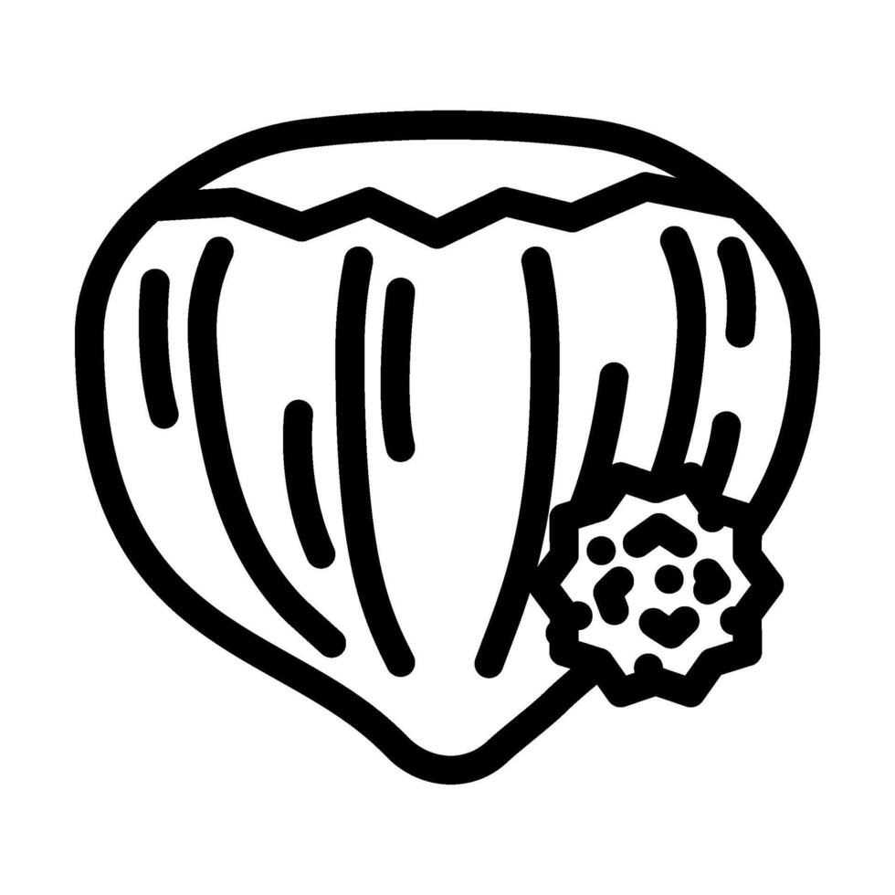 tree nuts allergen free product food line icon illustration vector