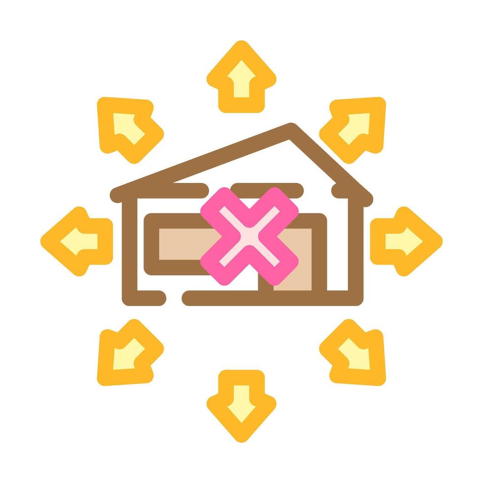 outdoor use only label product caution color icon illustration vector