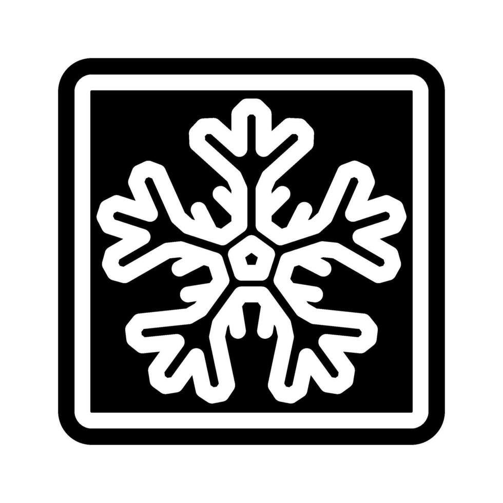 keep refrigerated product label warning glyph icon illustration vector