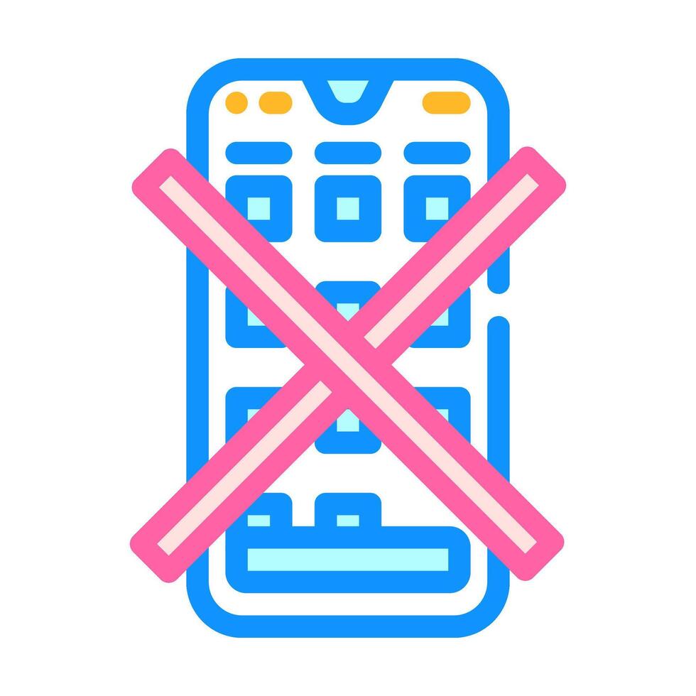 no app required label product caution color icon illustration vector