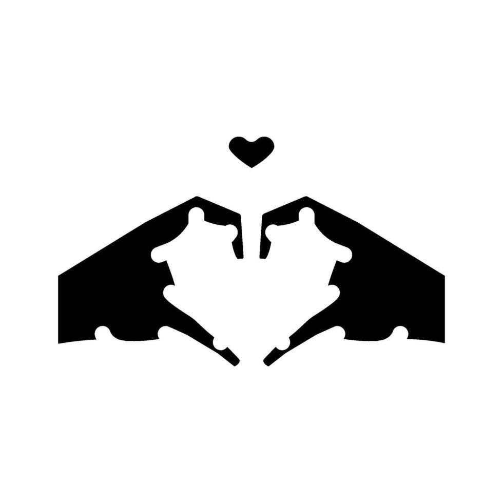 love gesture glyph icon illustration vector