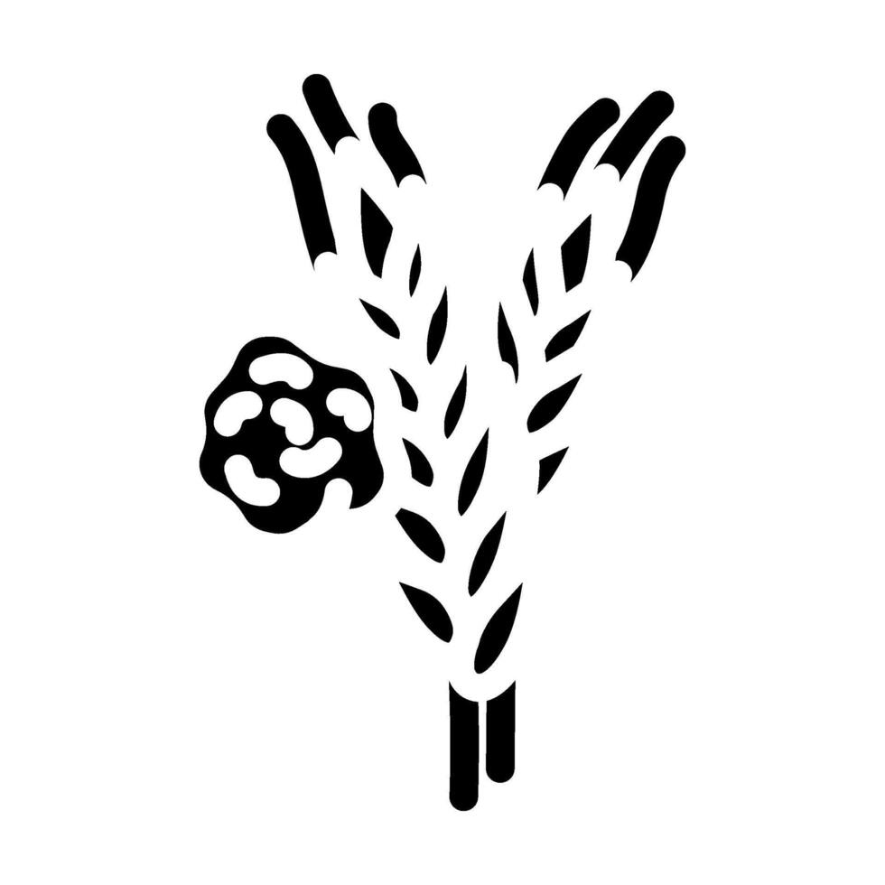 wheat allergen free product food glyph icon illustration vector