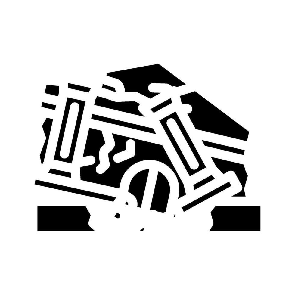 house bank building glyph icon illustration vector