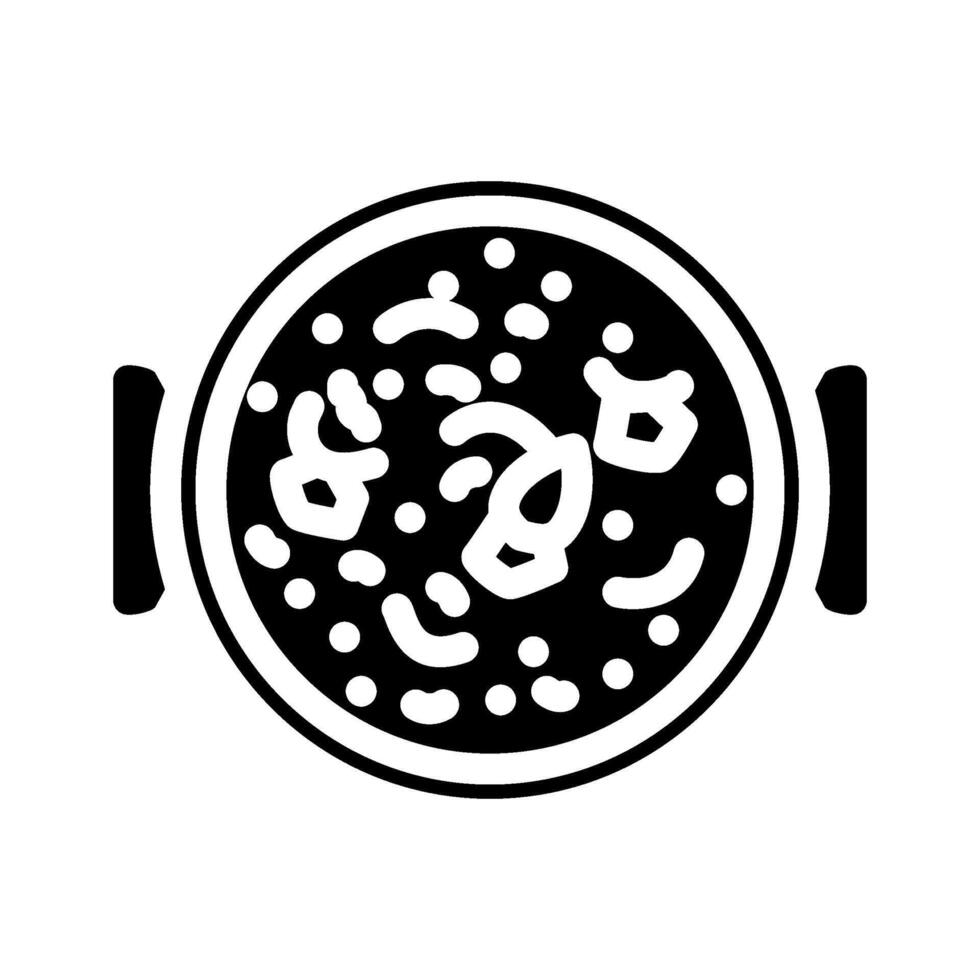 making homemade soup autumn glyph icon illustration vector