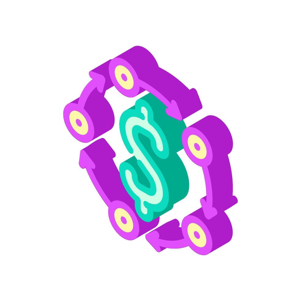 business continuity process isometric icon illustration vector