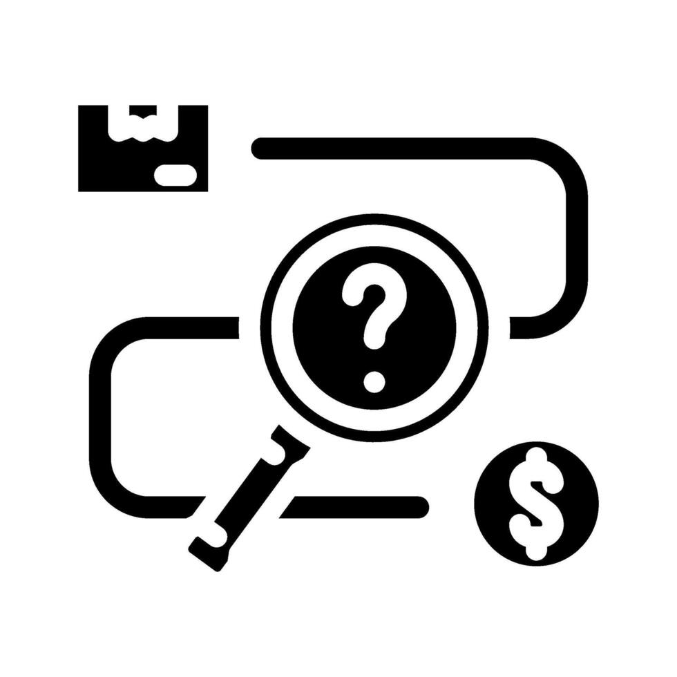 sales tracking business process glyph icon illustration vector