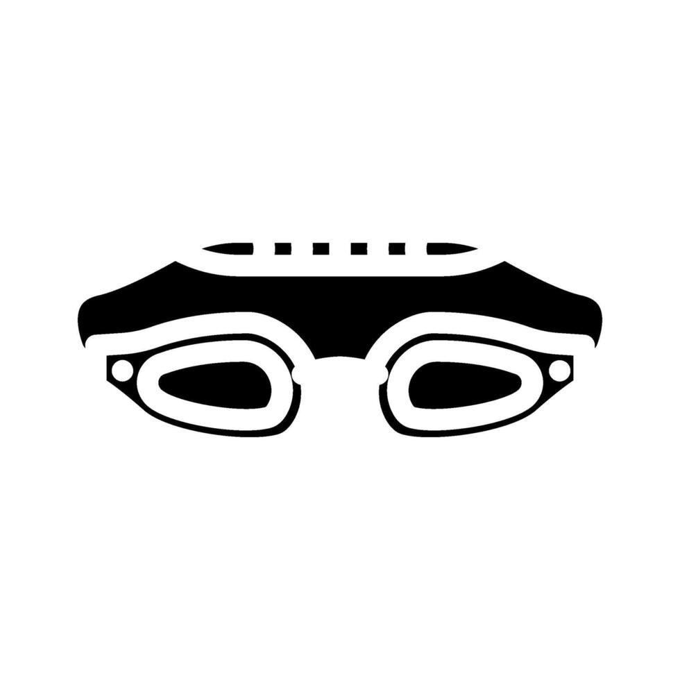 goggles ppe protective equipment glyph icon illustration vector