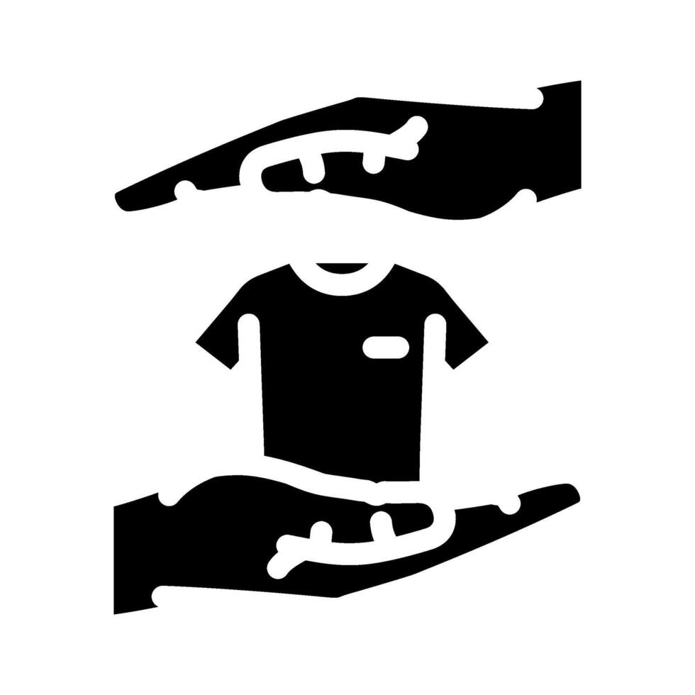 ético producción sostenible Moda glifo icono ilustración vector