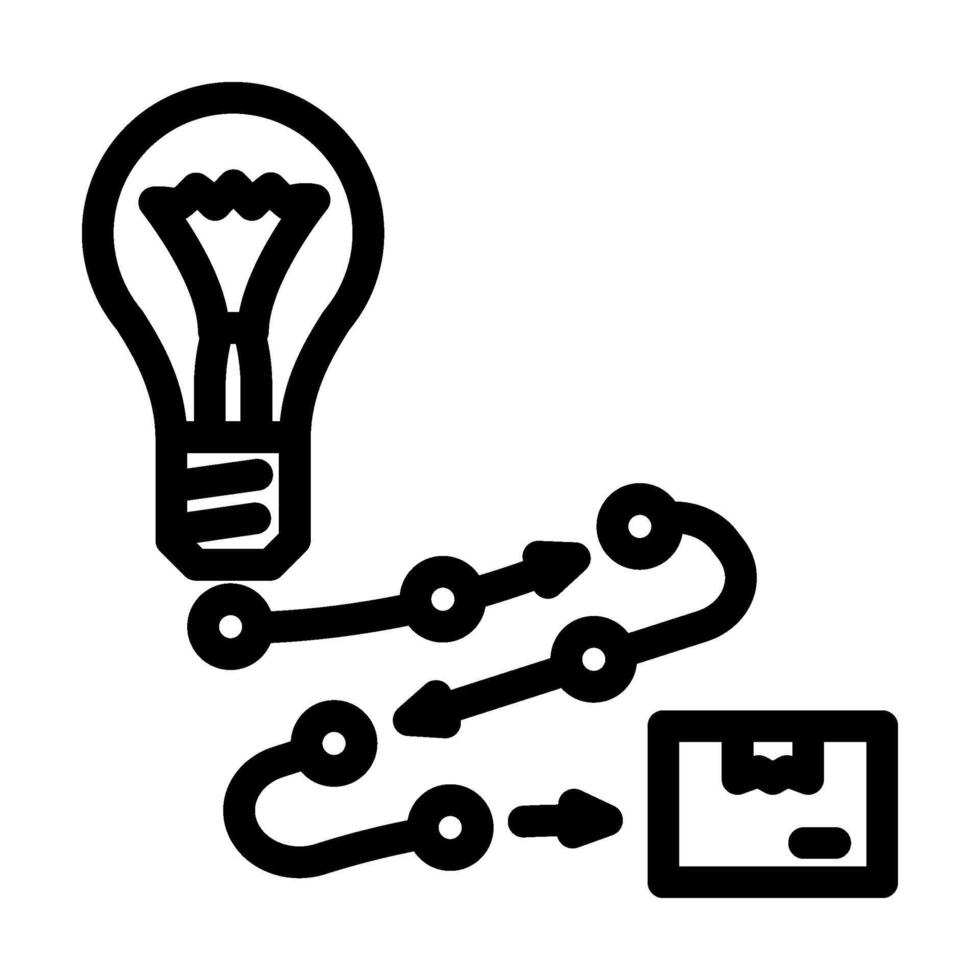 product development business process line icon illustration vector
