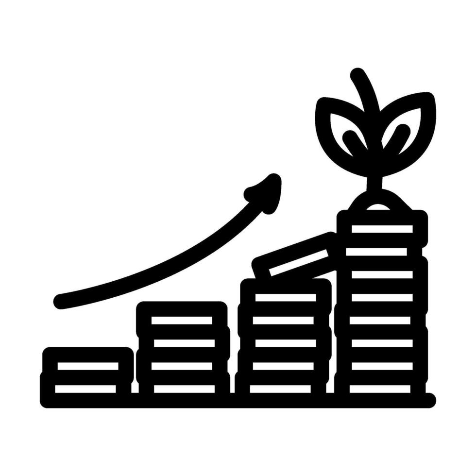 environmental sustainability business line icon illustration vector