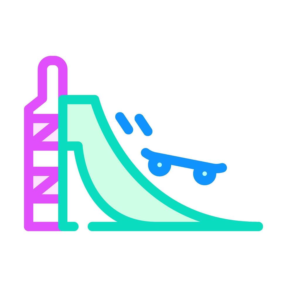 skatepark skate sport color icon illustration vector