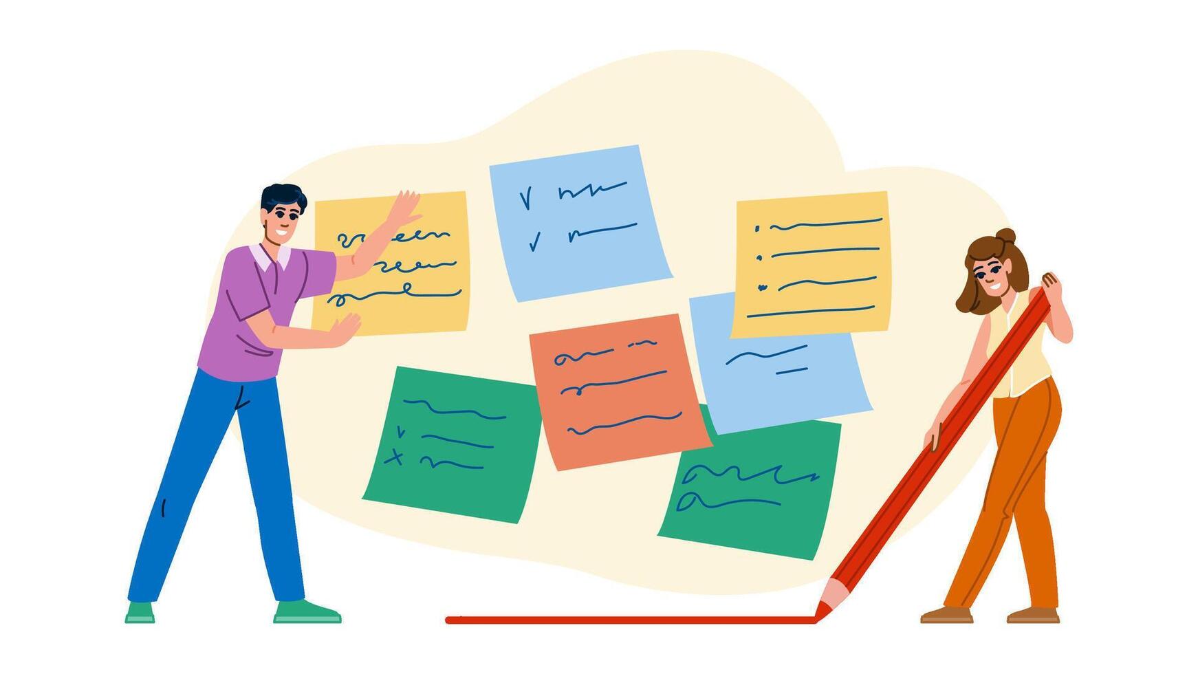 plan deadline notes vector