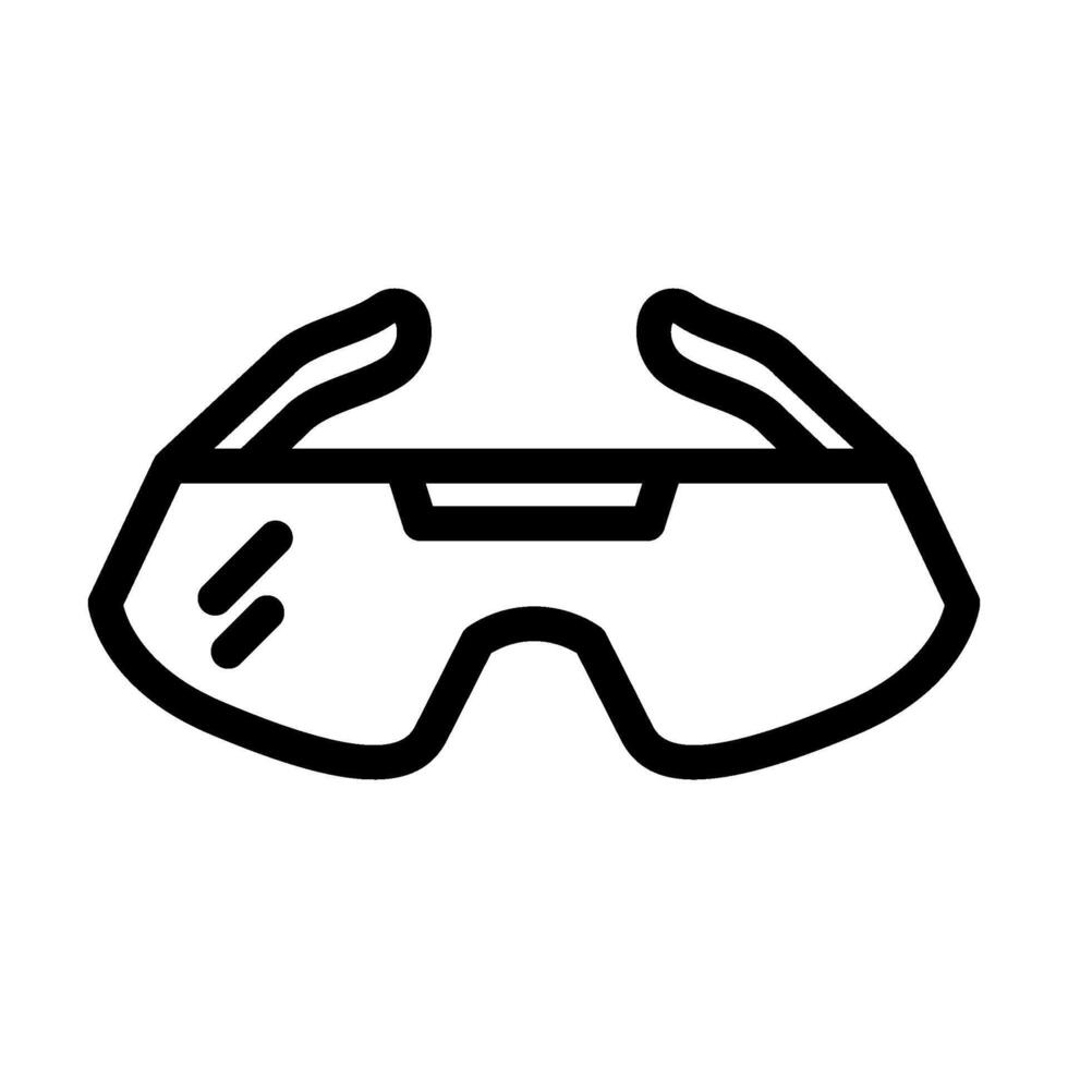 safety glasses ppe protective equipment line icon illustration vector