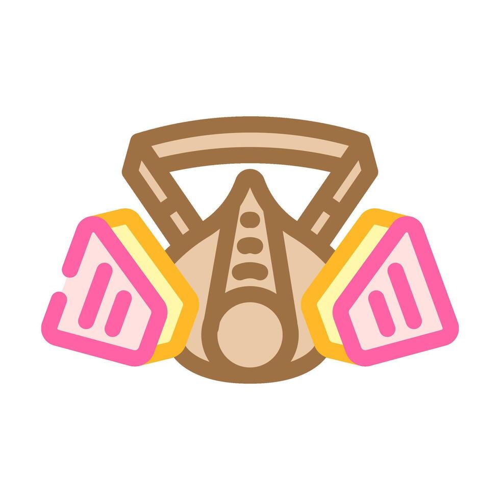 respirator ppe protective equipment color icon illustration vector