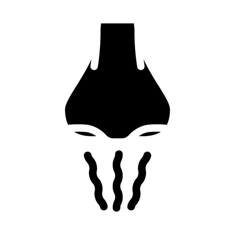 odor control product label caution glyph icon illustration vector