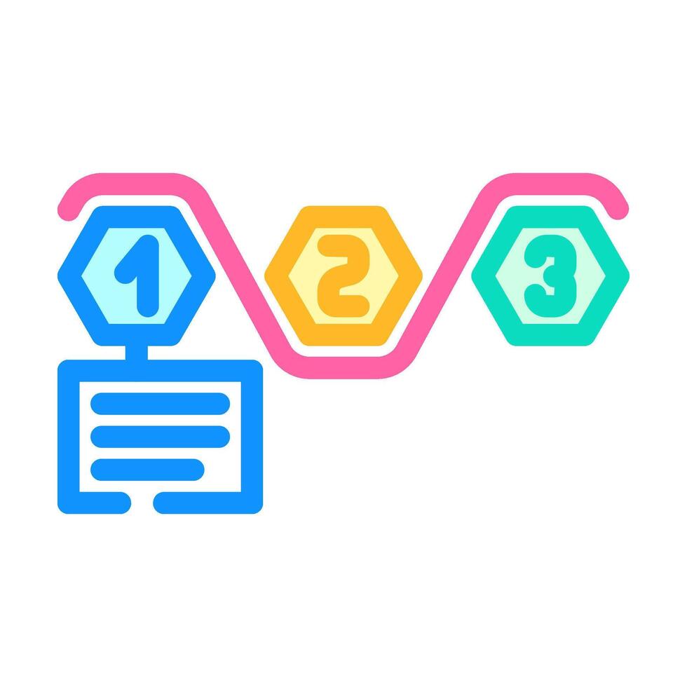 streamlining business process color icon illustration vector