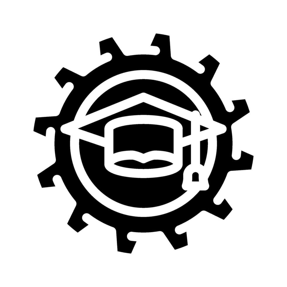 knowledge management business process glyph icon illustration vector