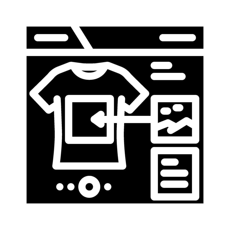 print on demand glyph icon illustration vector