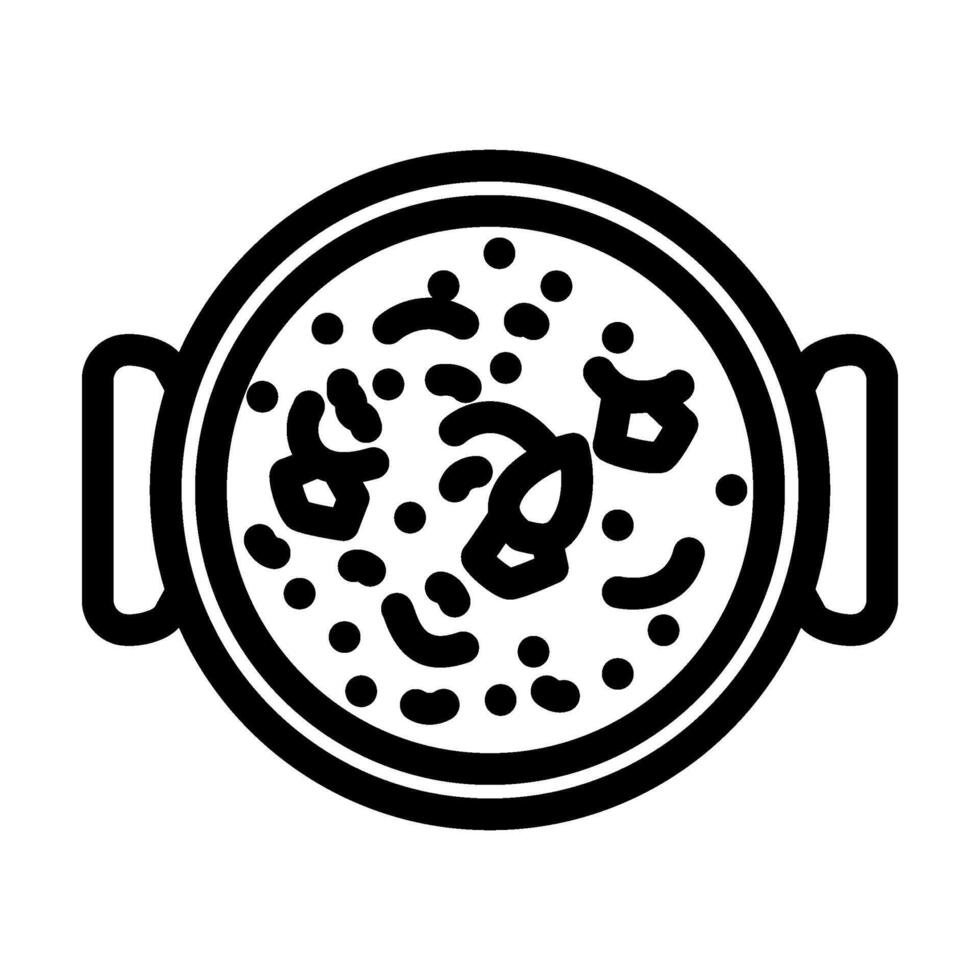 making homemade soup autumn line icon illustration vector