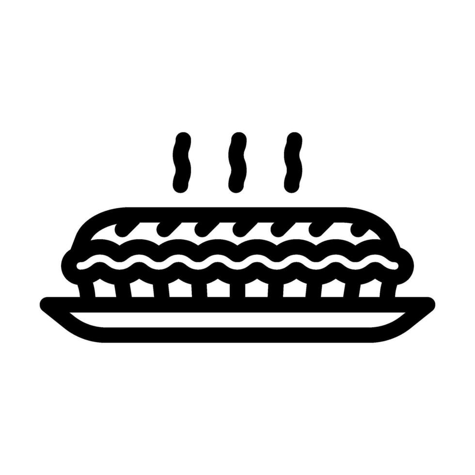 baking apple pie autumn line icon illustration vector