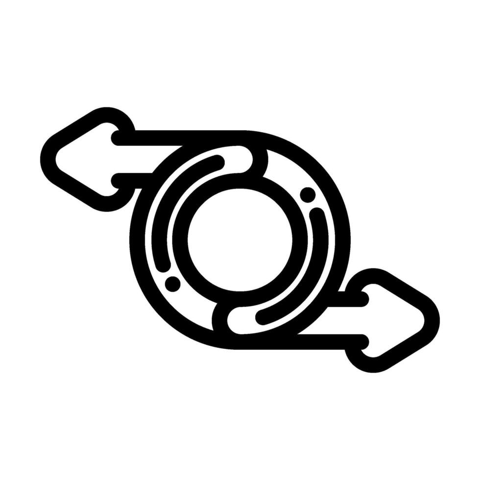 reversible product label caution line icon illustration vector