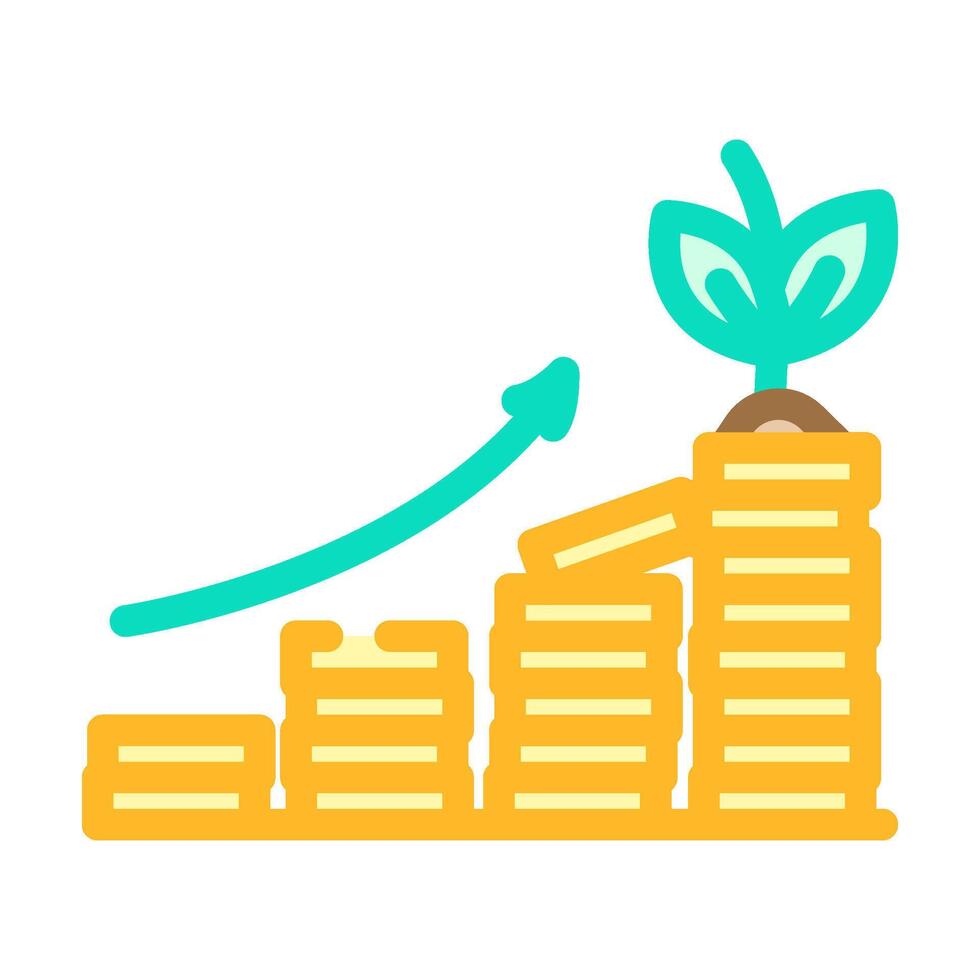 environmental sustainability business color icon illustration vector