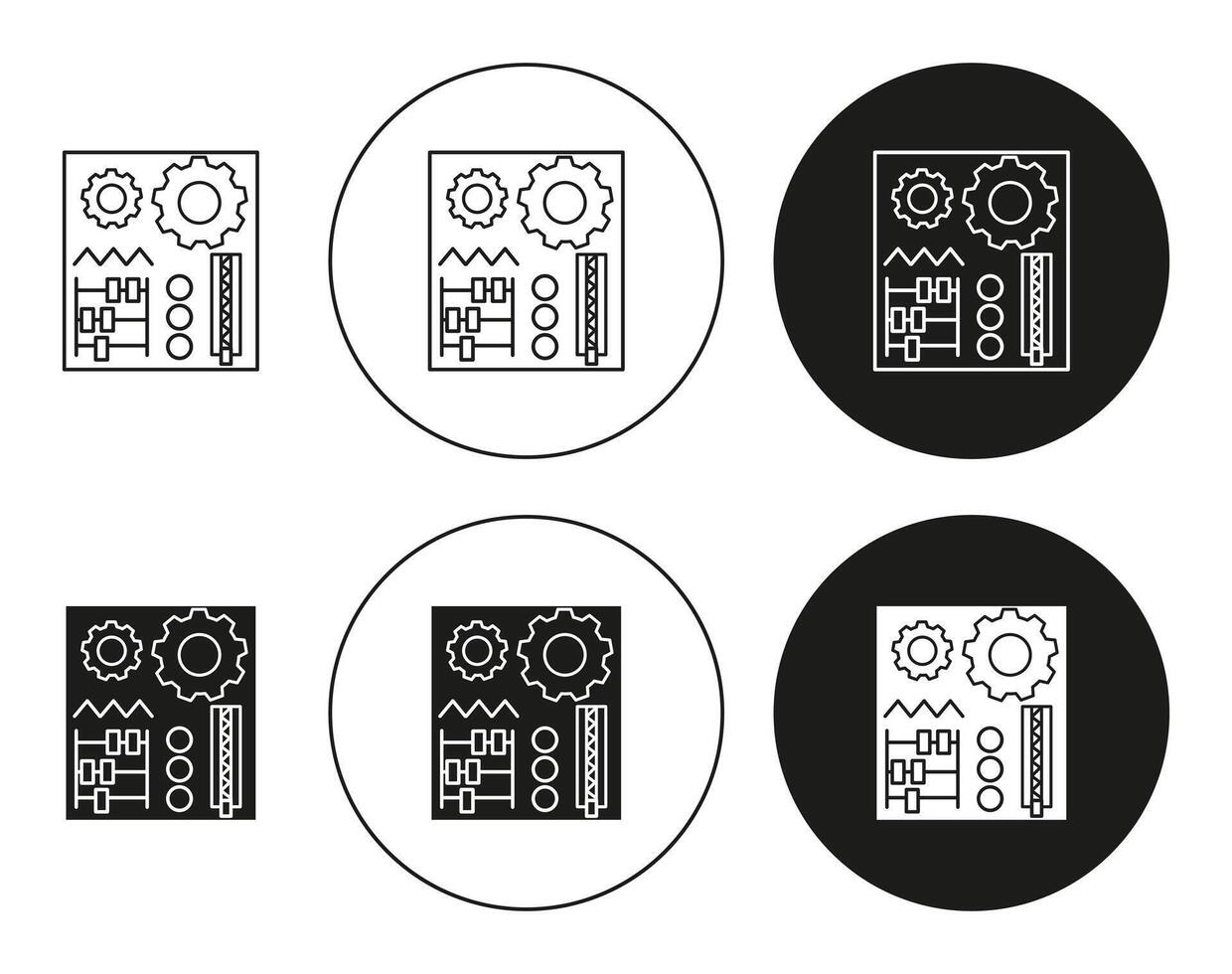 Busy board icon mark set symbol for web application vector