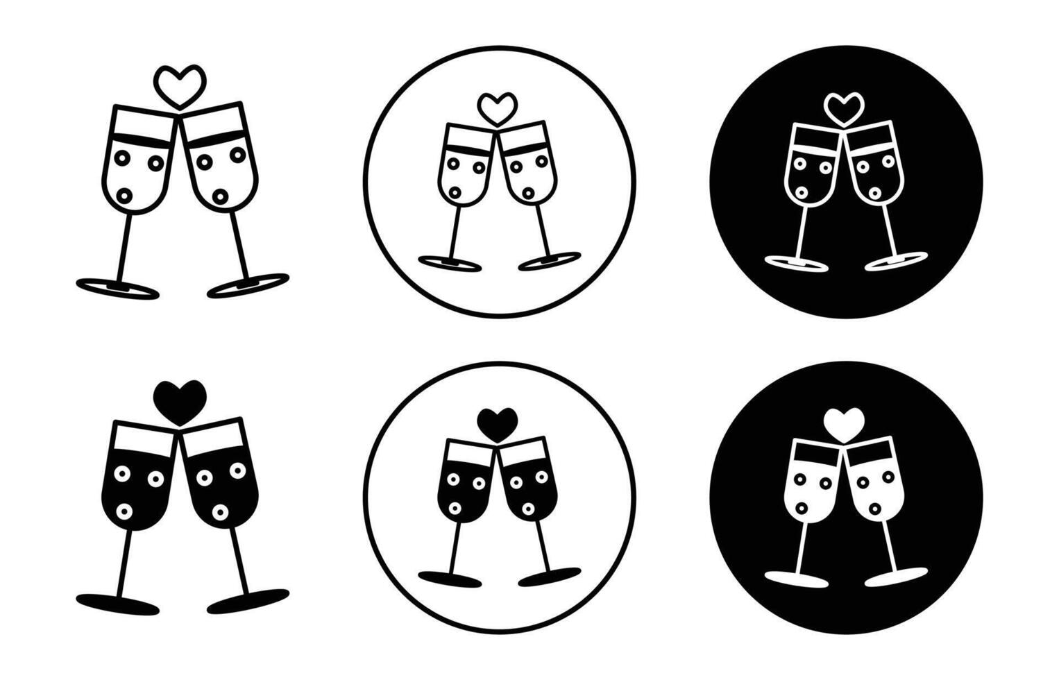 champagne glasses icon vector