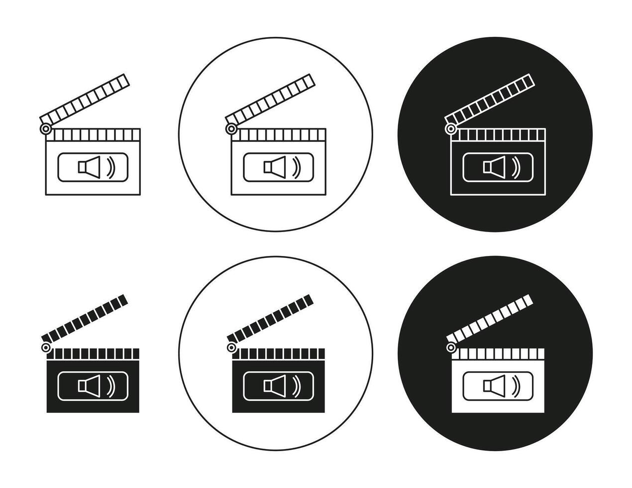 Casting call icon set in thin line outline style. Casting call linear sign vector