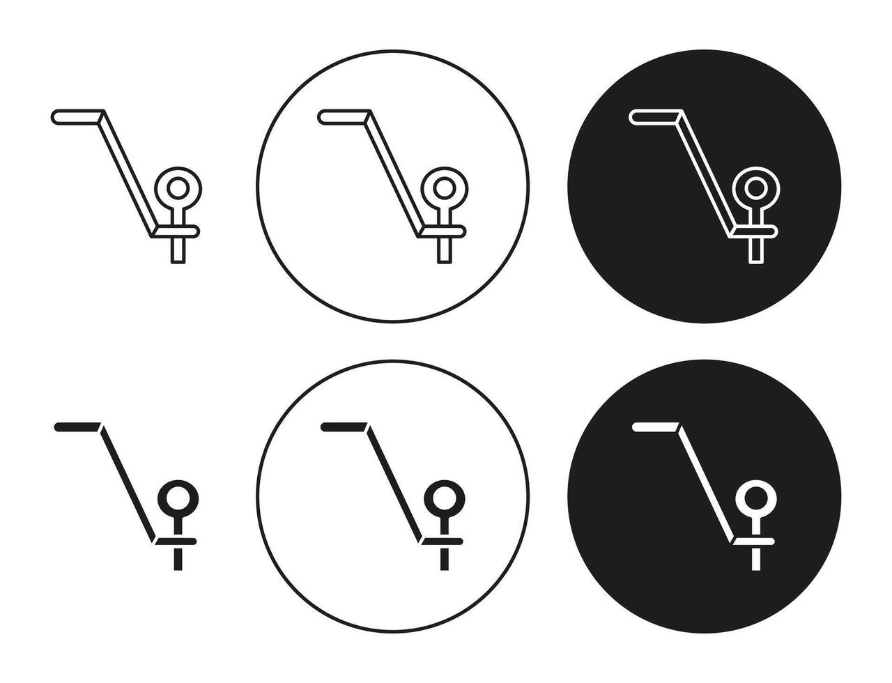 car towbar simple symbol icon. car towbar set in a editable stroke. vector