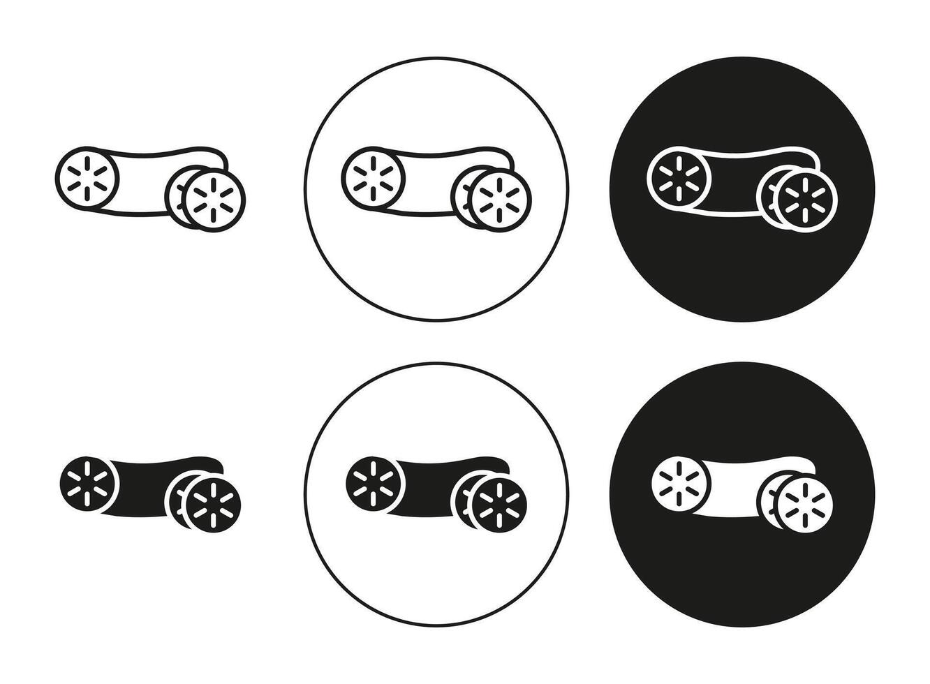 Cucumber icon mark set symbol for web application vector