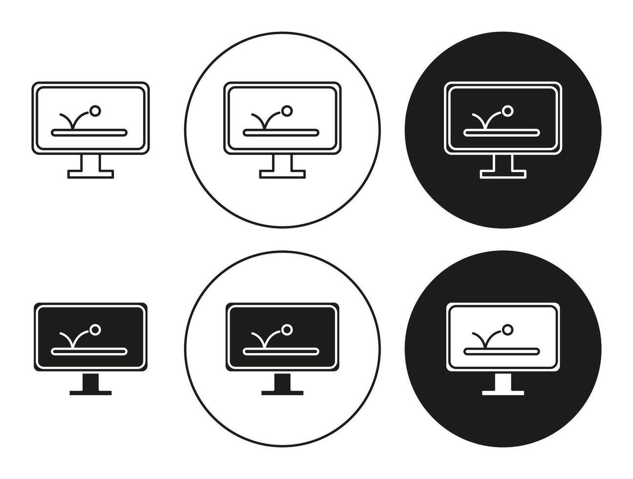 Motion Graphics flat line icon collection. Motion Graphics set in black and white color vector