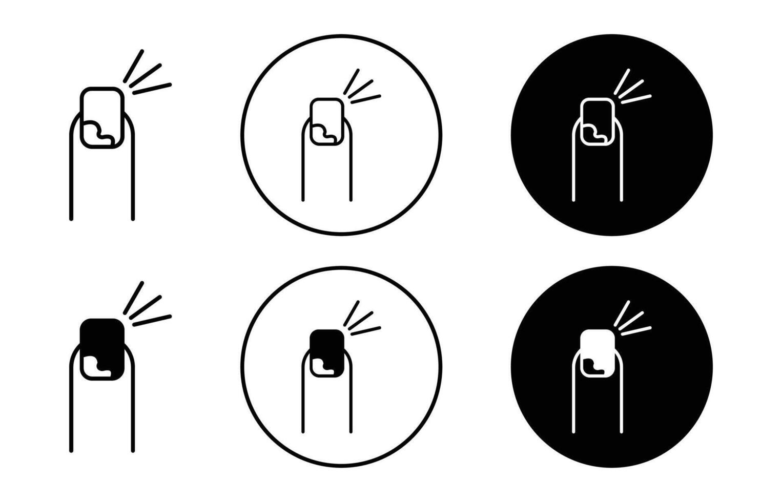 nail fungus color icon vector