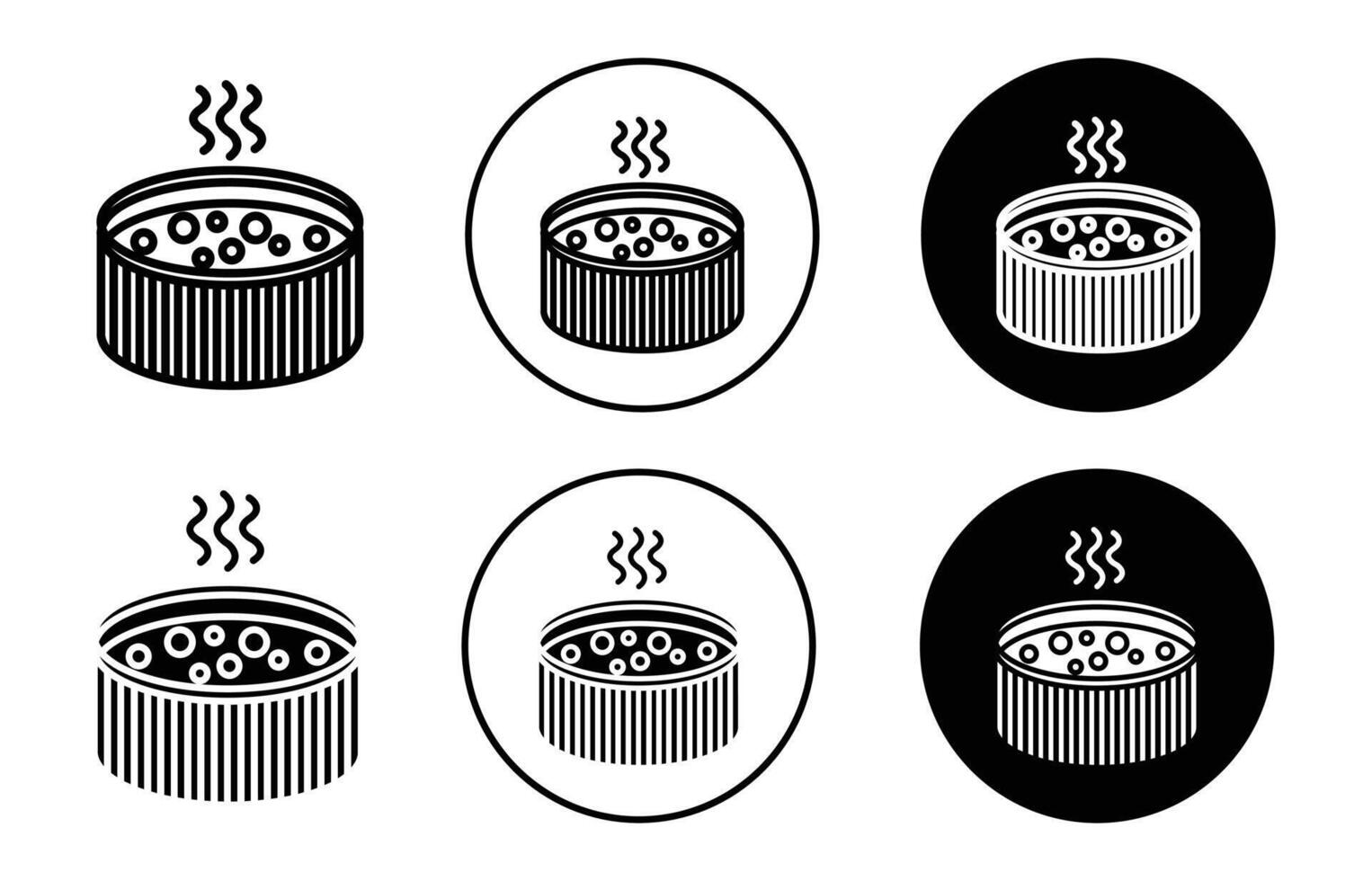 jacuzzi icon set vector