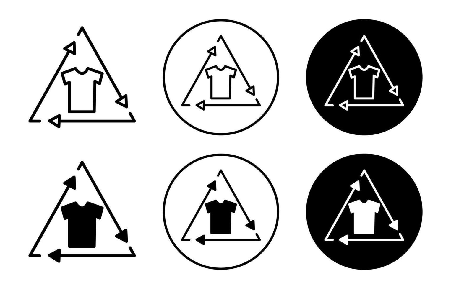 recycling clothes flat line icon set. recycling clothes Thin line illustration vector