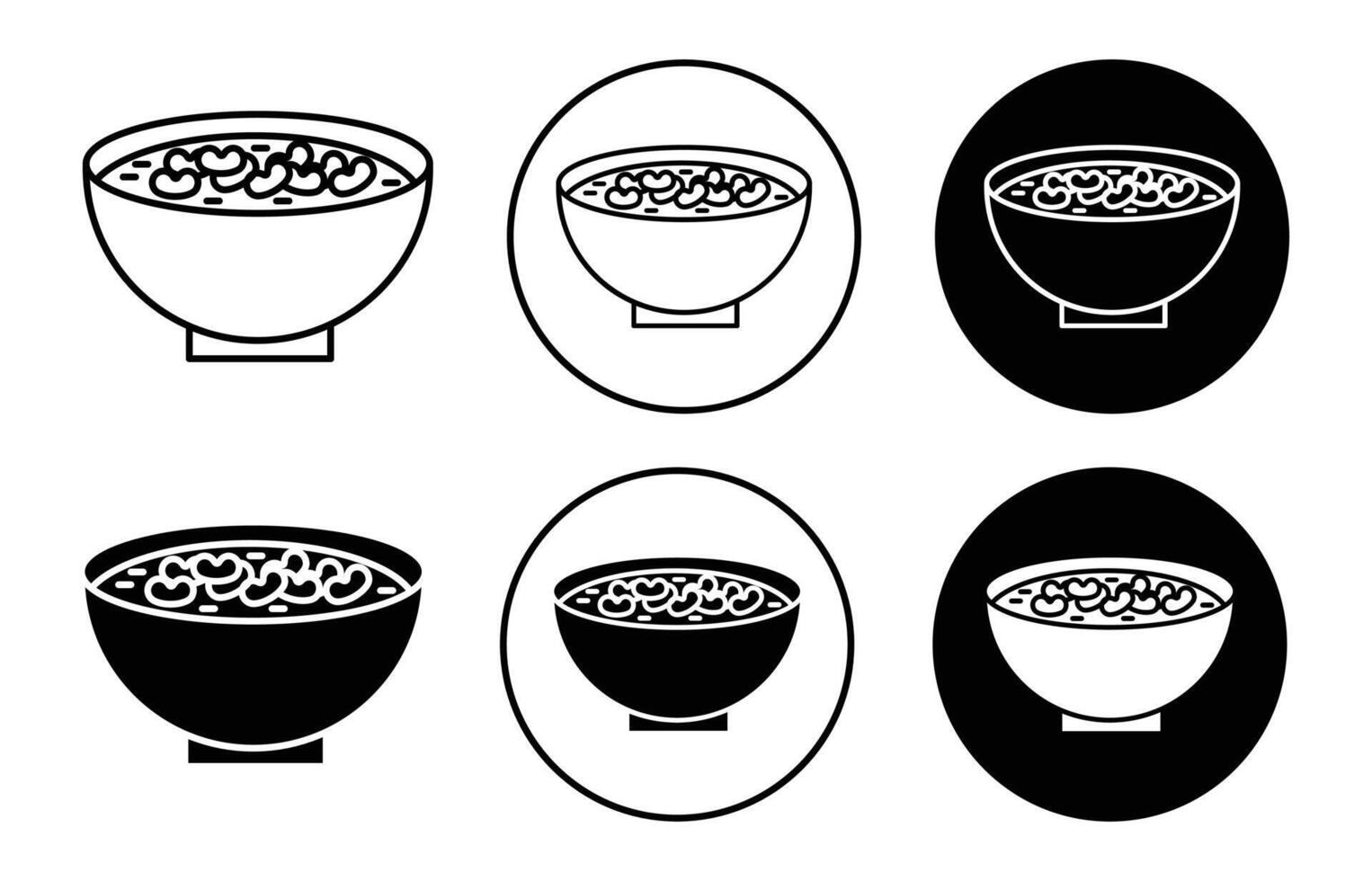 Red bean soup icon vector