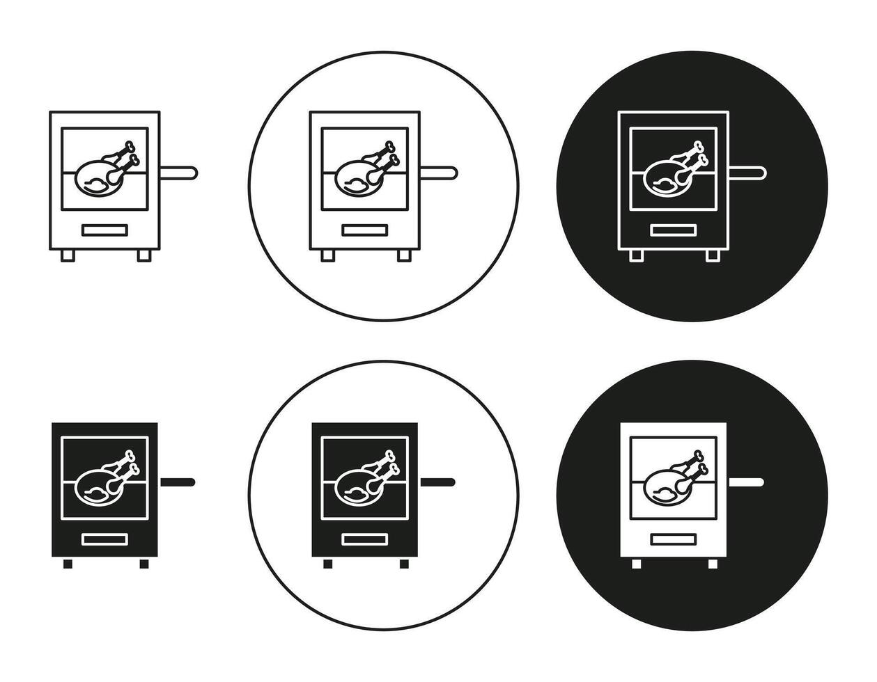 rotisserie flat line icon set. Rotisserie Thin line illustration vector