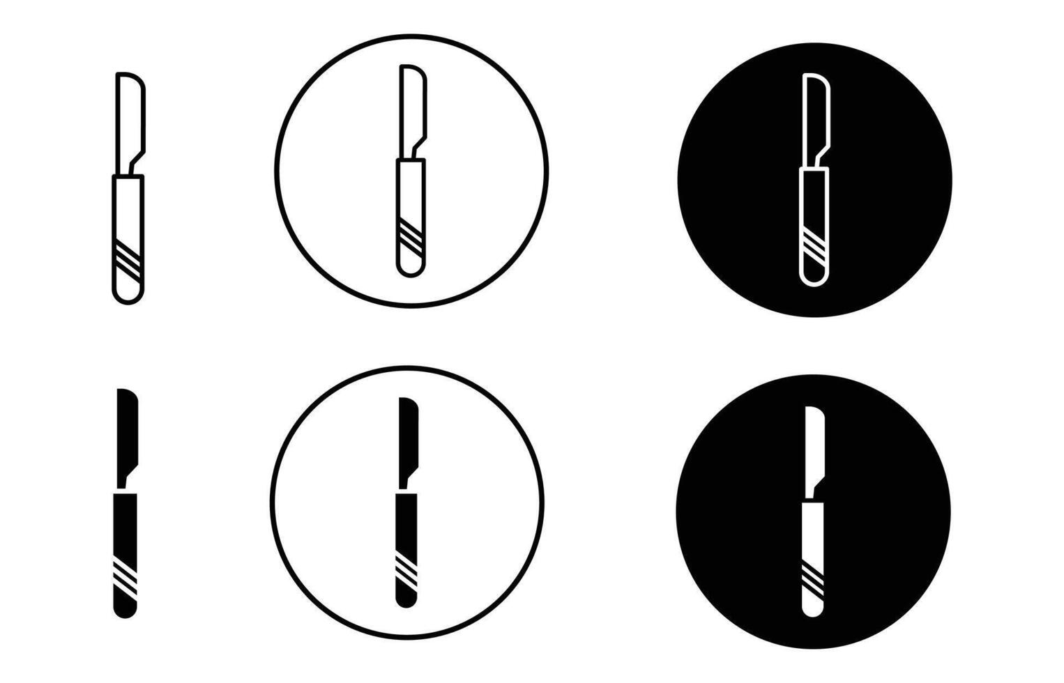 Scalpel icon set vector