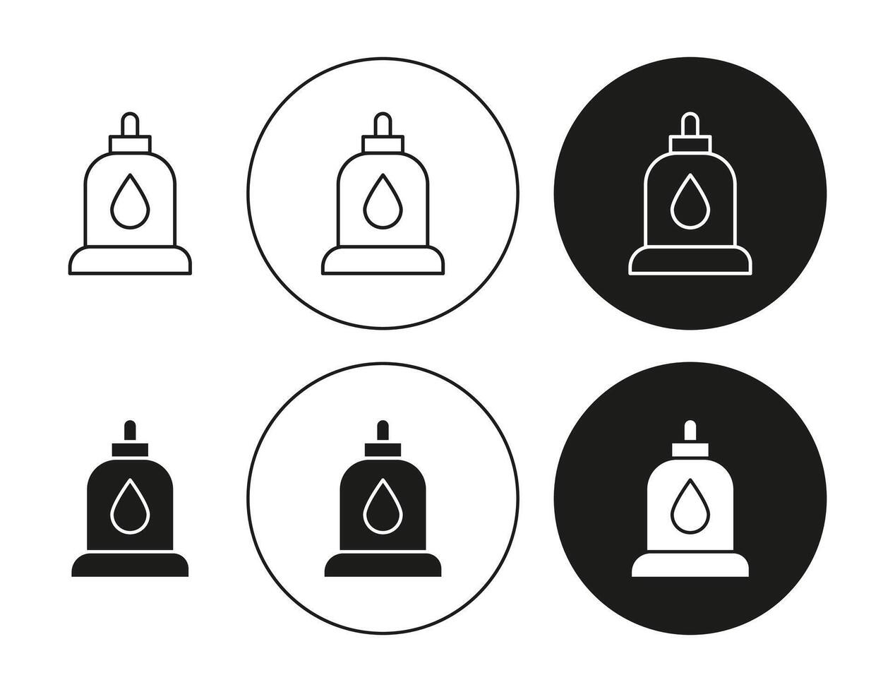 Sump Pump flat line icon collection. Sump Pump set in black and white color vector